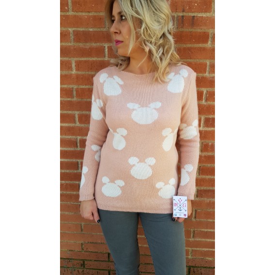 jersey punto mickey rosa