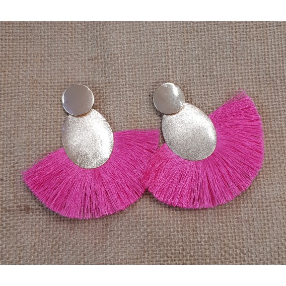 PENDIENTES ROSA Y DORADO