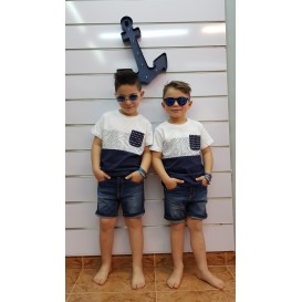 CAMISETA BOLSILLO AZUL MARINO