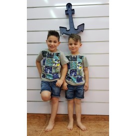 CAMISETA GRIS PINEAPPLE