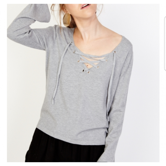 Jersey escote trenzado