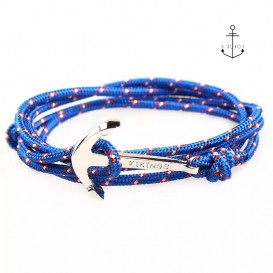 PULSERA ANCHOR CORDON AZUL
