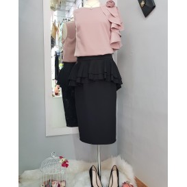 FALDA FIESTA VOLANTE NEGRA