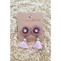 PENDIENTES ROSA FLECOS
