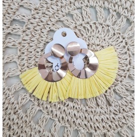PENDIENTES ABANICO AMARILLO
