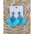 PENDIENTES ROMBO AZUL