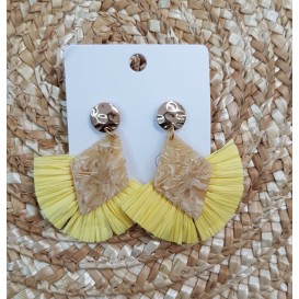 PENDIENTES ROMBO AMARILLO