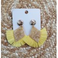 PENDIENTES ROMBO AMARILLO