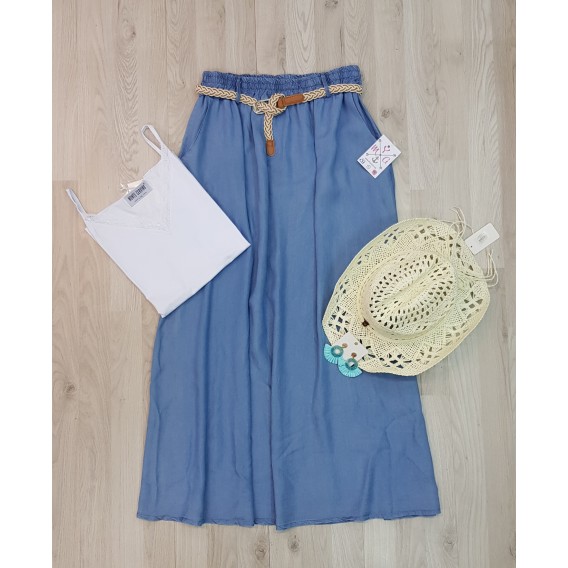 FALDA LARGA DENIM