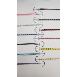 PULSERA ANCLA CUERDA RAYAS