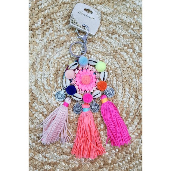 COLGANTE LLAVERO GRANDE ROSA