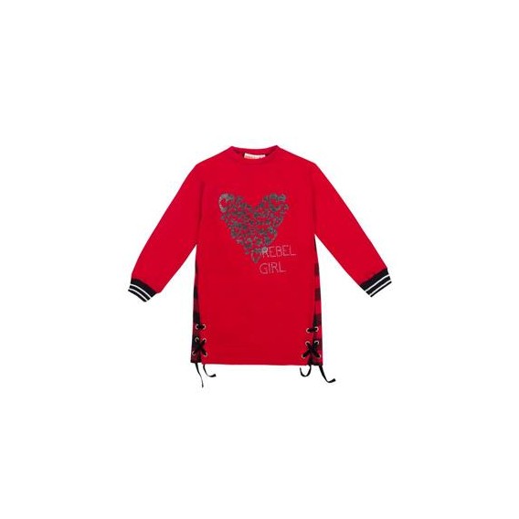 VESTIDO ROJO CUADROS NIÑA