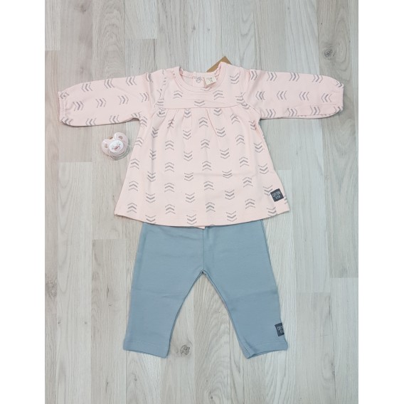 VESTIDO ROSA + LEGGIN BEBE