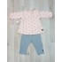 VESTIDO ROSA + LEGGIN BEBE