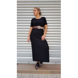 VESTIDO NEGRO PUNTO LARGO