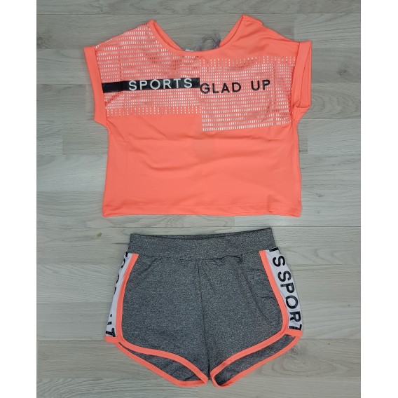 CONJUNTO NIÑA SPORT SALMON