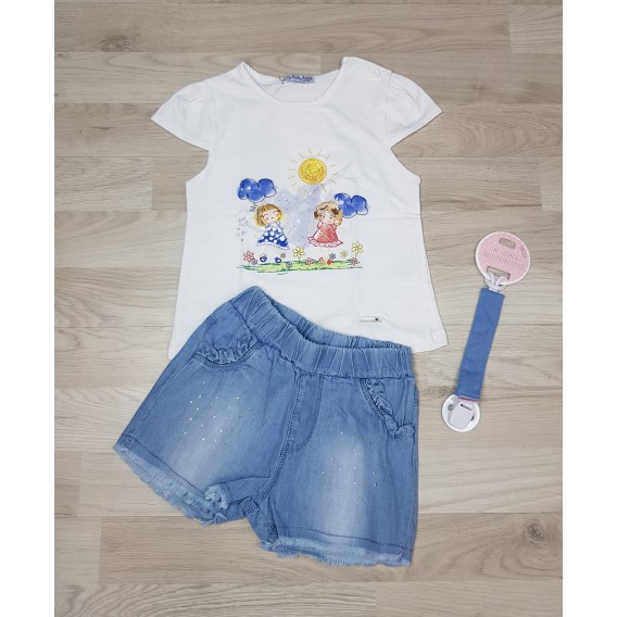 CONJUNTO BEBE PRINCESAS DENIM