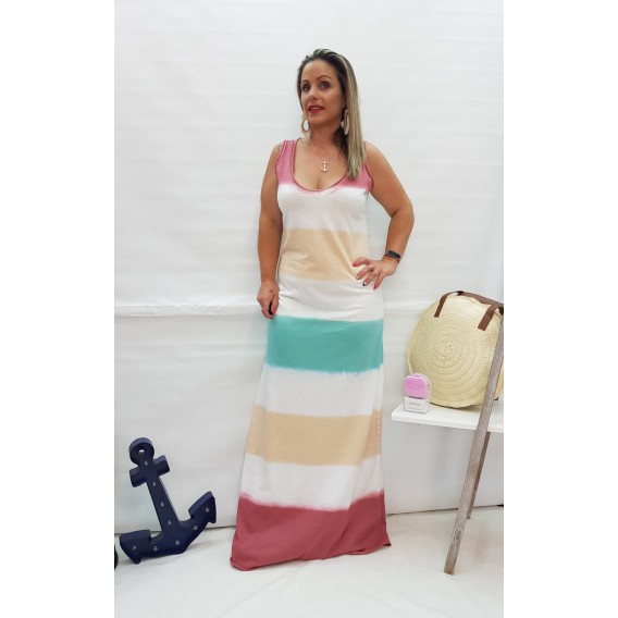 VESTIDO RAYAS LARGO