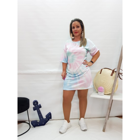 VESTIDO CAMISETA PASTEL