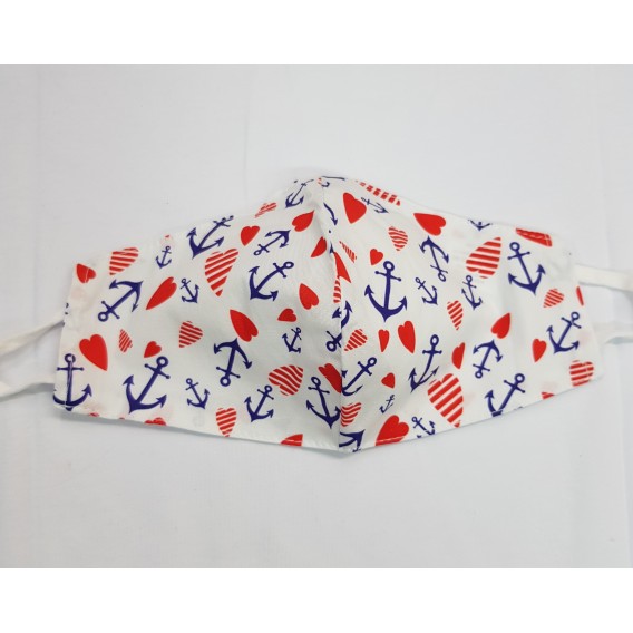 MASCARILLA ANCLAS Y CORAZONES