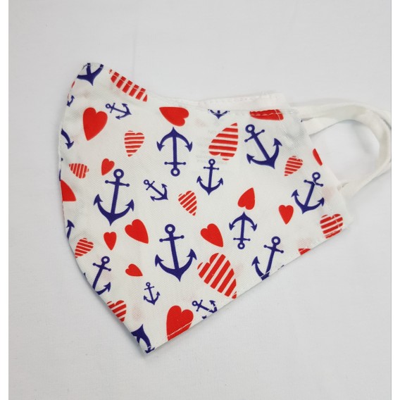 MASCARILLA ANCLAS Y CORAZONES