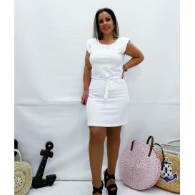 VESTIDO HOMBRERAS BLANCO