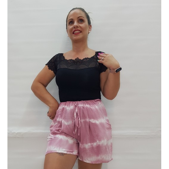 SHORT TIE DYE ROSA