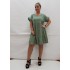 VESTIDO VOLANTES VERDE
