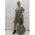 VESTIDO VOLANTES VERDE