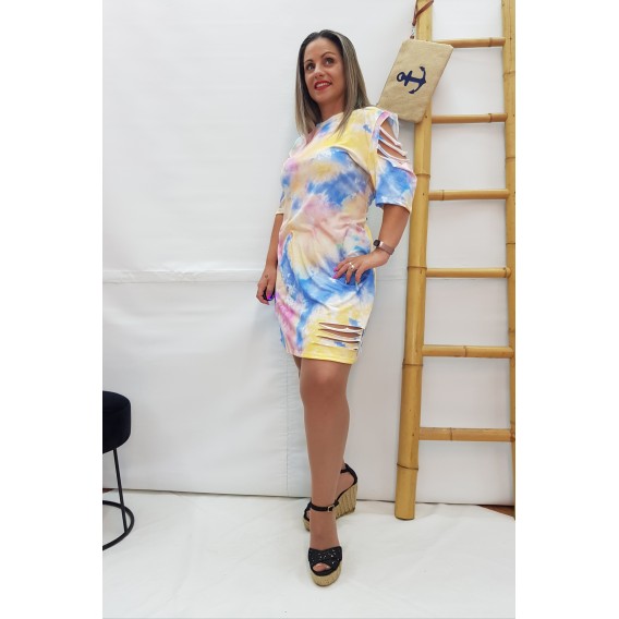 VESTIDO TIE DYE ROTOS