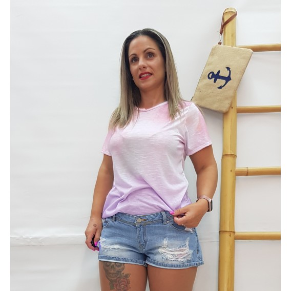 CAMISETA TIE DYE ROSA