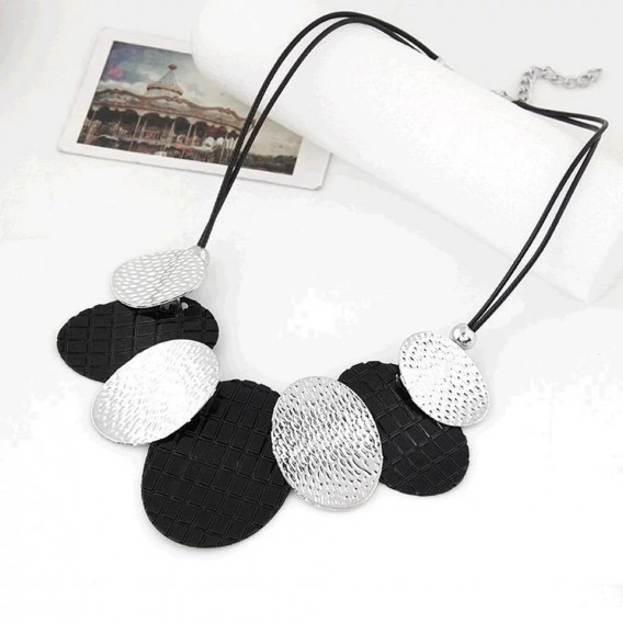 GARGANTILLA NEGRO/PLATA