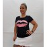 Camiseta beso brillantes