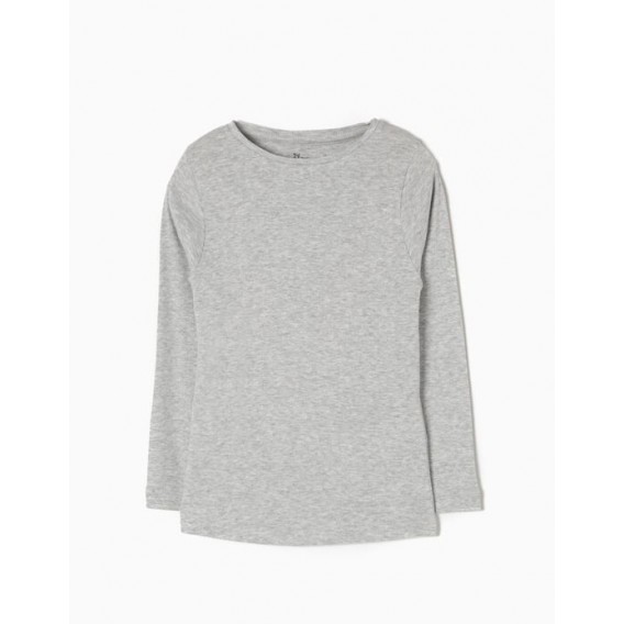 CAMISETA NIÑA GRIS LISA