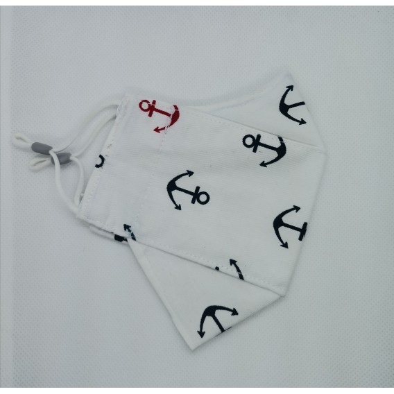 MASCARILLA ANCLAS BLANCA INFANTIL
