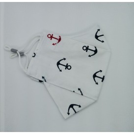 MASCARILLA ANCLAS BLANCA INFANTIL