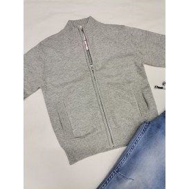 CHAQUETA PUNTO NIÑO GRIS
