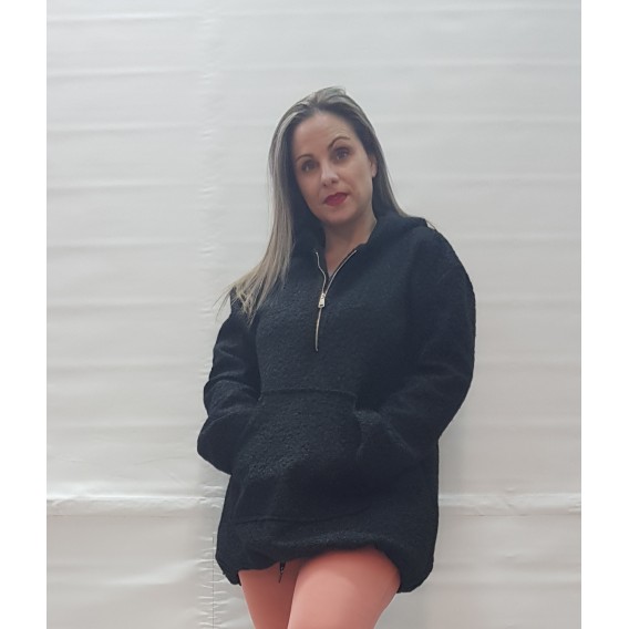CHAQUETA CON CAPUCHA BORREGUITO