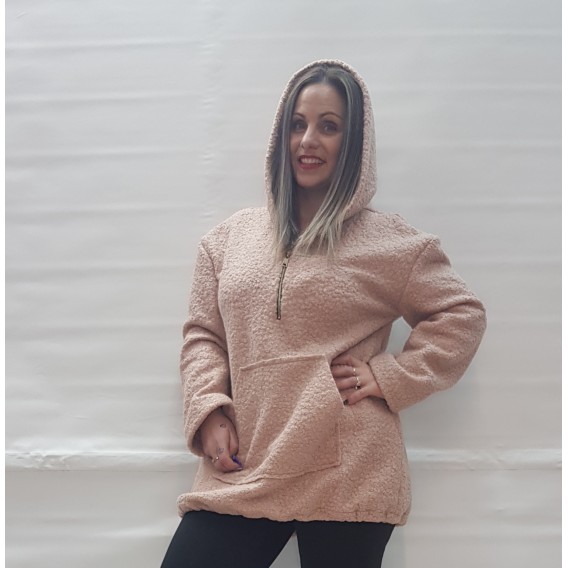 CHAQUETA CON CAPUCHA BORREGUITO