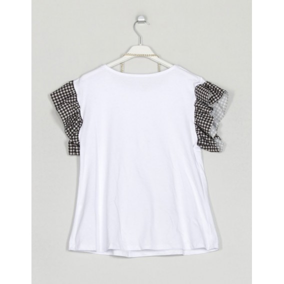 BLUSA MANGAS CUADRO VICHY