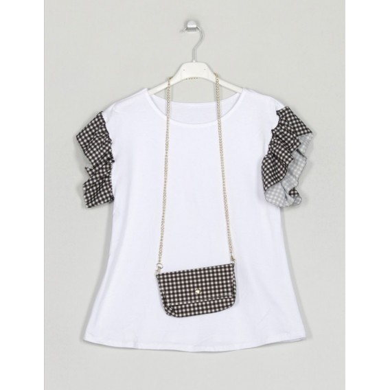 BLUSA MANGAS CUADRO VICHY
