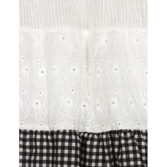 BLUSA GUIPUR CUADRO VICHY NEGRO