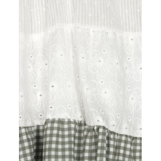 BLUSA GUIPUR CUADRO VICHY VERDE