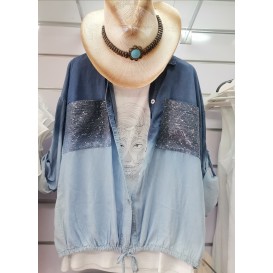 CAMISA DENIM BOLSILLOS