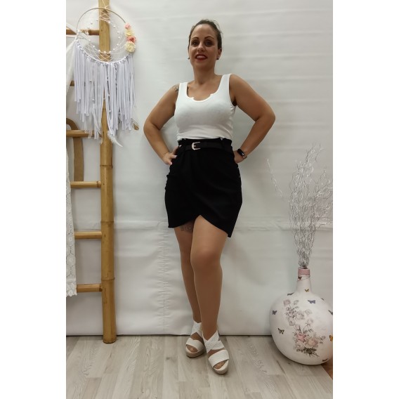 FALDA FRUNCIDA CINTURON