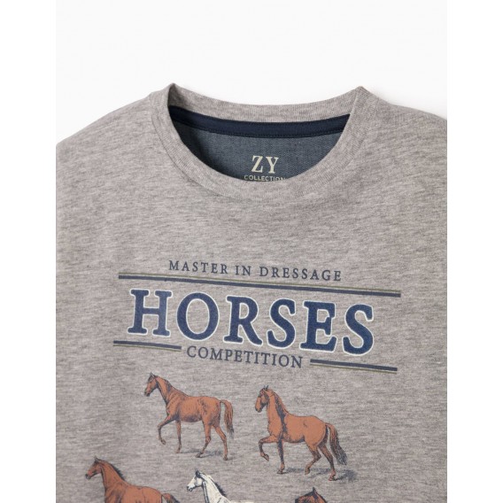 CAMISETA NIÑO MANGA LARGA HORSES