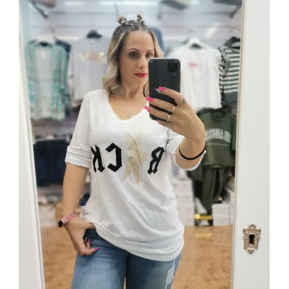 CAMISETA ROCK MANGA LARGA