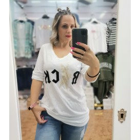 CAMISETA ROCK MANGA LARGA