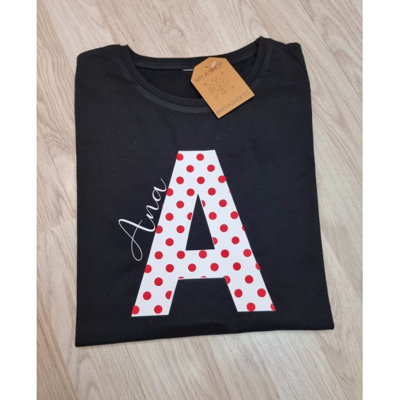 CAMISETA NOMBRE LUNARES