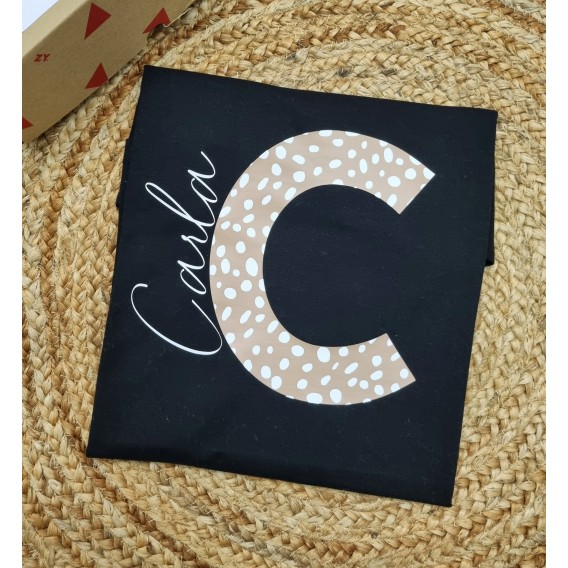 CAMISETA INICIAL ANIMAL PRINT